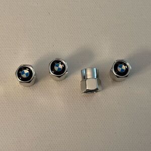 BMW Valve Stem Caps in Silver Set of 4 NWT